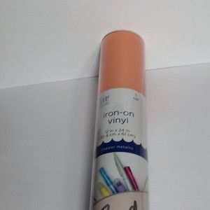 Iron On Vinyl Copper Metallic 4 Rolls